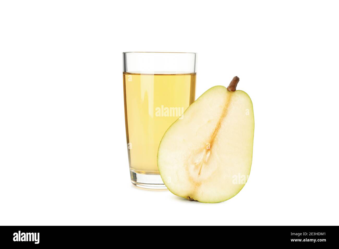 Fresh pear and juice isolated on white background Stock Photo - Alamy