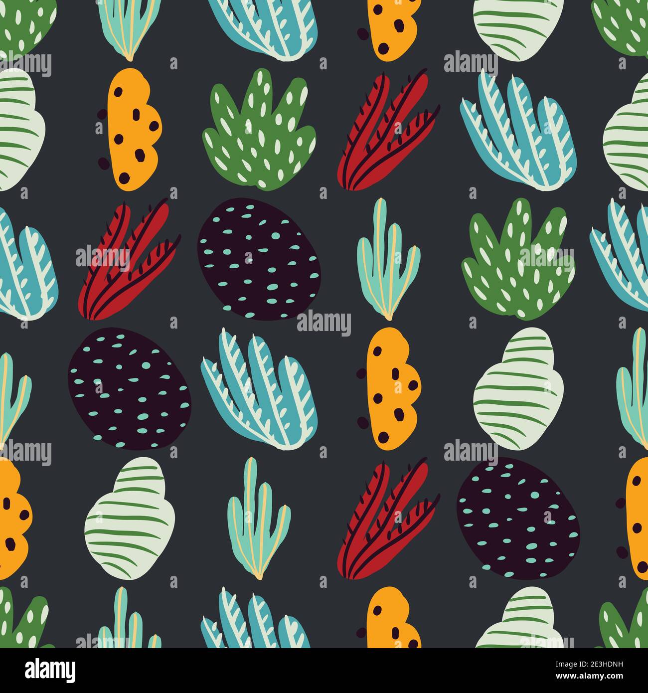 Bright underwater seamless pattern with beautiful corals Stock Vector ...