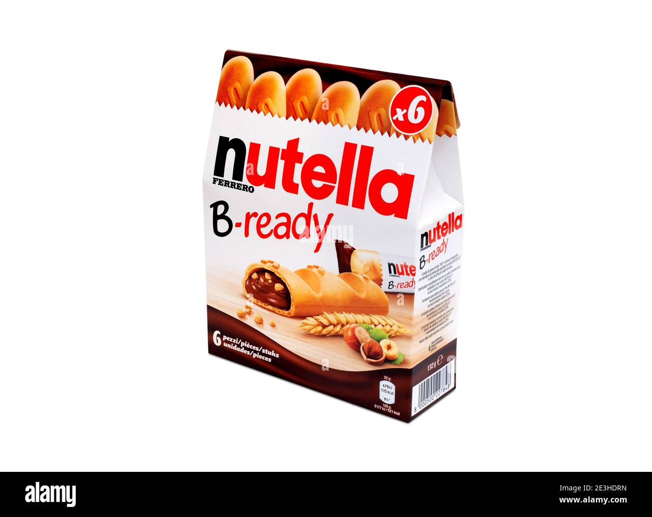 Italy - December 24. 2020: Nutella B ready snack pack of Ferrero brand on  white background Stock Photo - Alamy