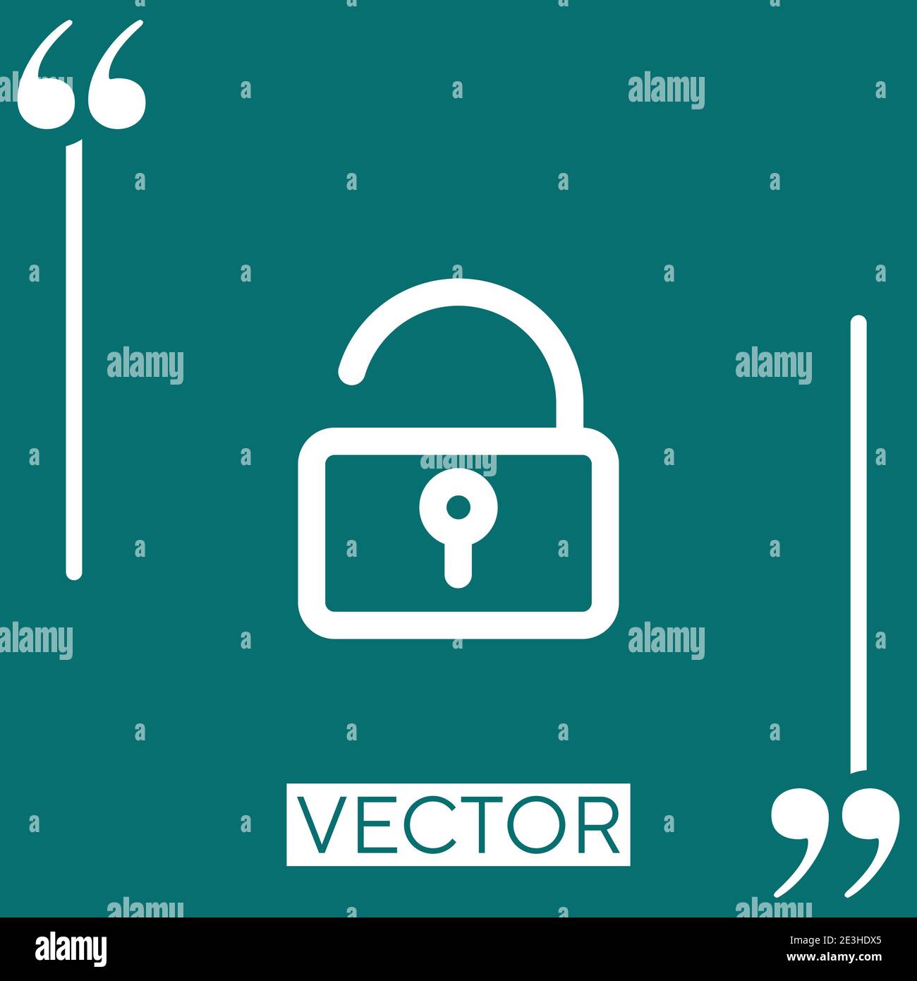 unlock opened padlock outline vector icon Linear icon. Editable stroke line Stock Vector