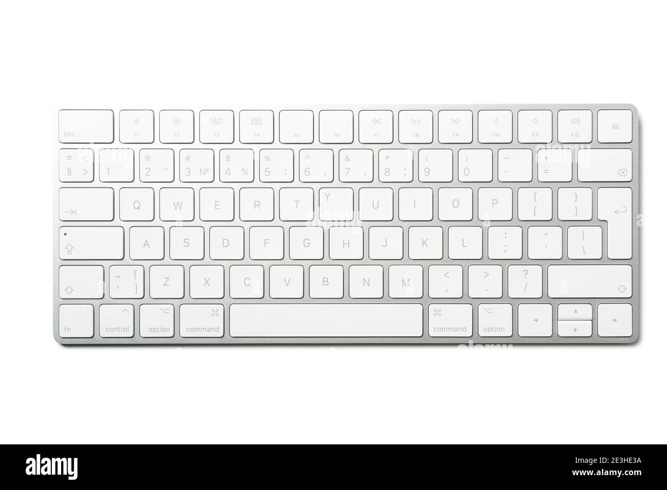 Modern computer keyboard isolated on white background Stock Photo - Alamy