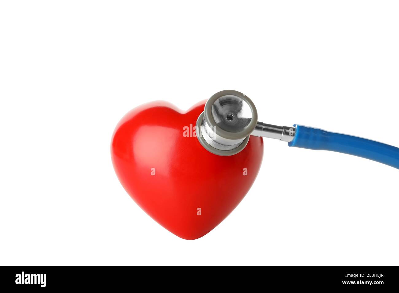 Blue stethoscope and heart isolated on white background Stock Photo - Alamy