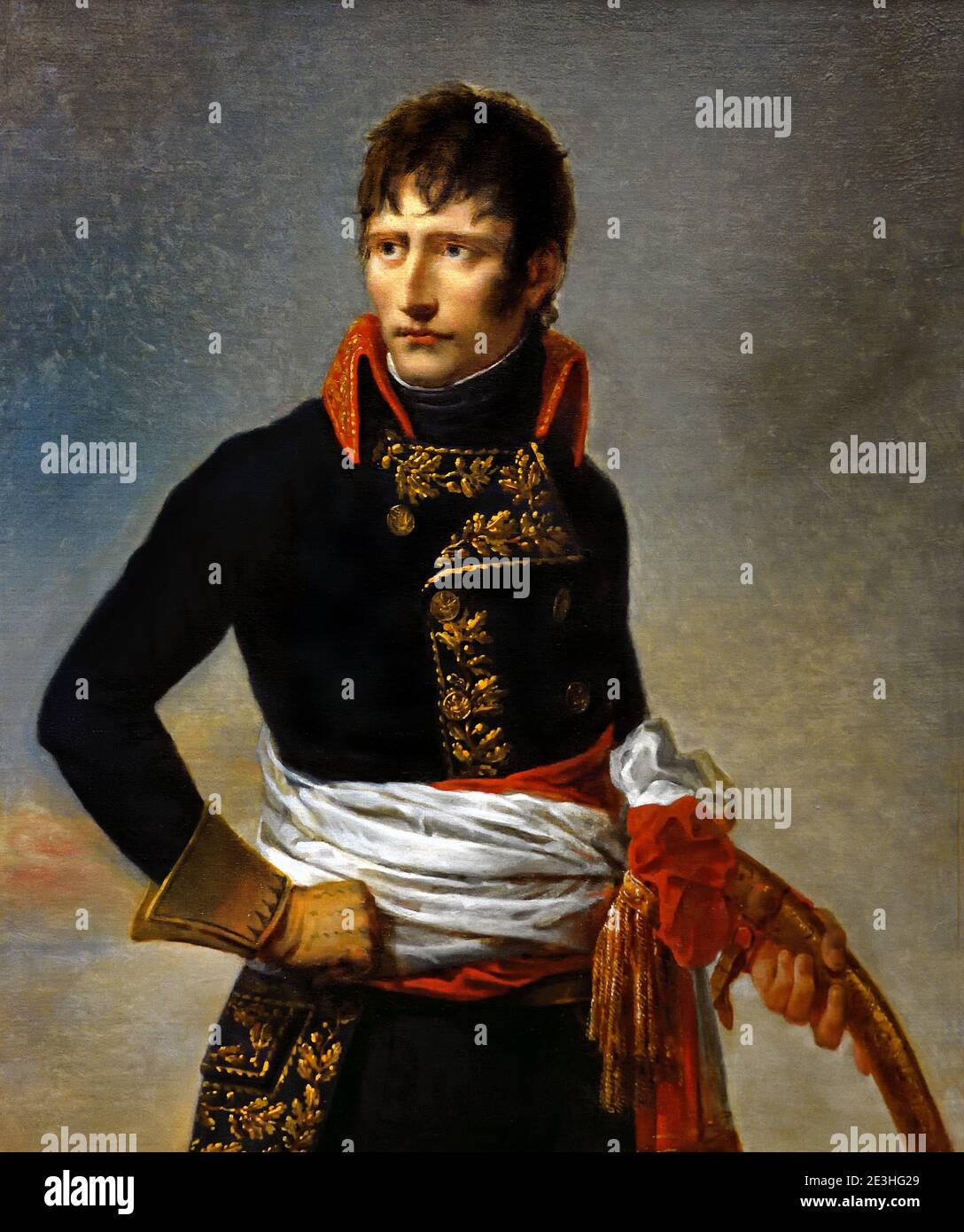 Portrait of Napoleon Bonaparte (1769-1821), as First Consul, three-quarter-length, holding a sabre 1801  Andrea Appiani 1754-1817  France, French,  Italian, Italy,   ( Emperor, French, France, King of Italy as Napoleon I,) Stock Photo