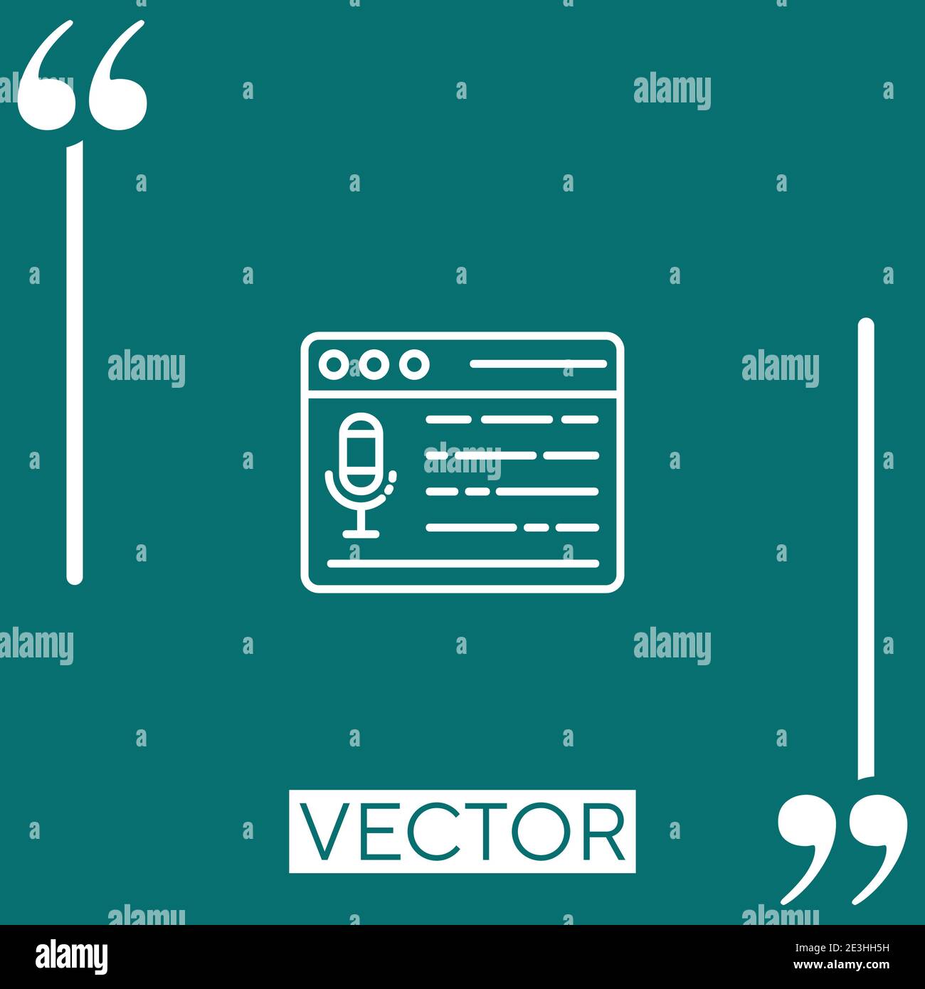 podcast vector icon Linear icon. Editable stroke line Stock Vector ...