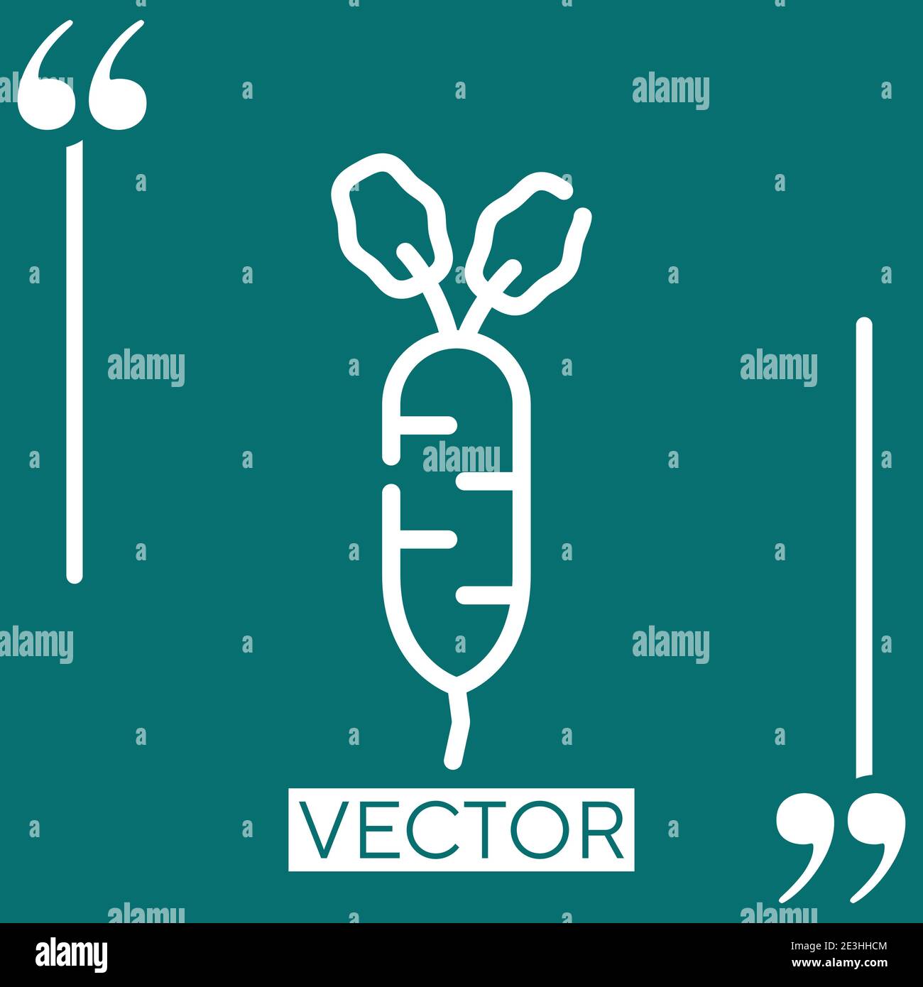 turnip Linear icon. Editable stroke line Stock Vector