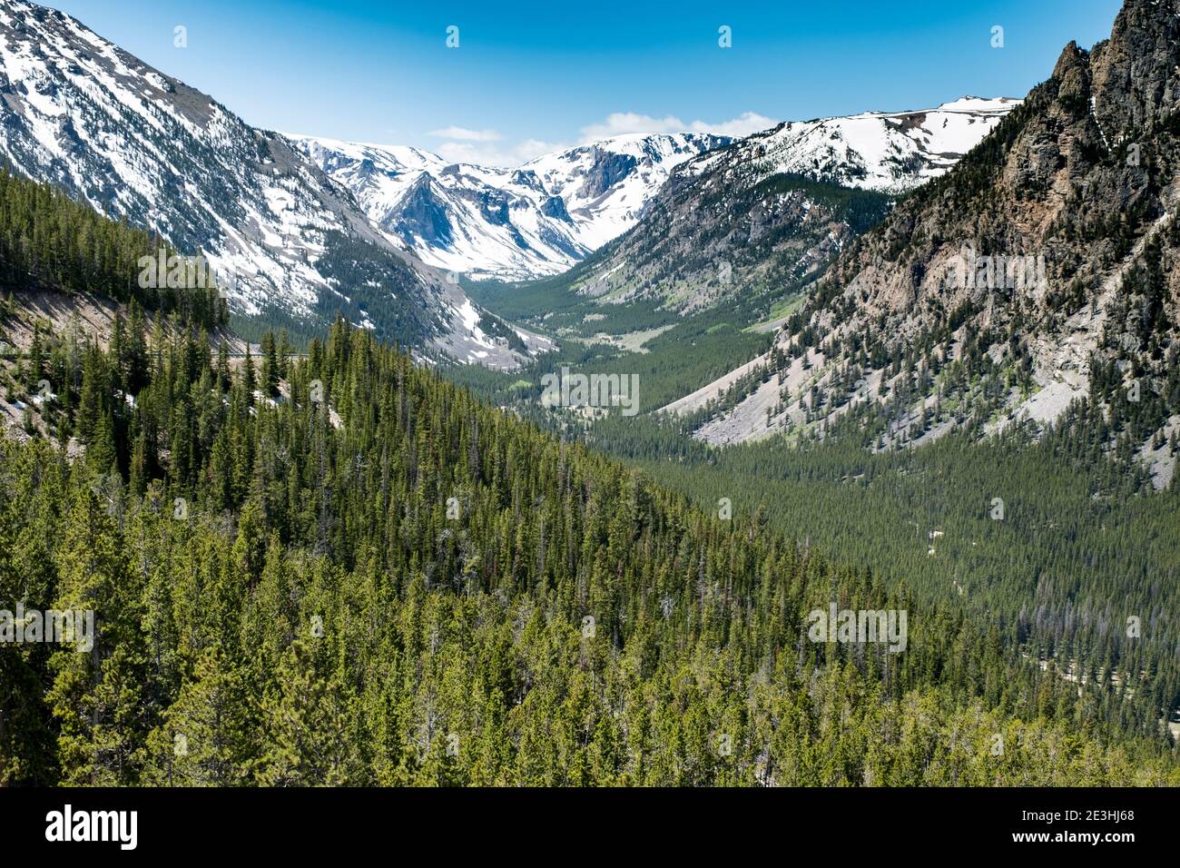 View of the Beartooth Mountains near Red Lodge, Montana, USA Stock Photo