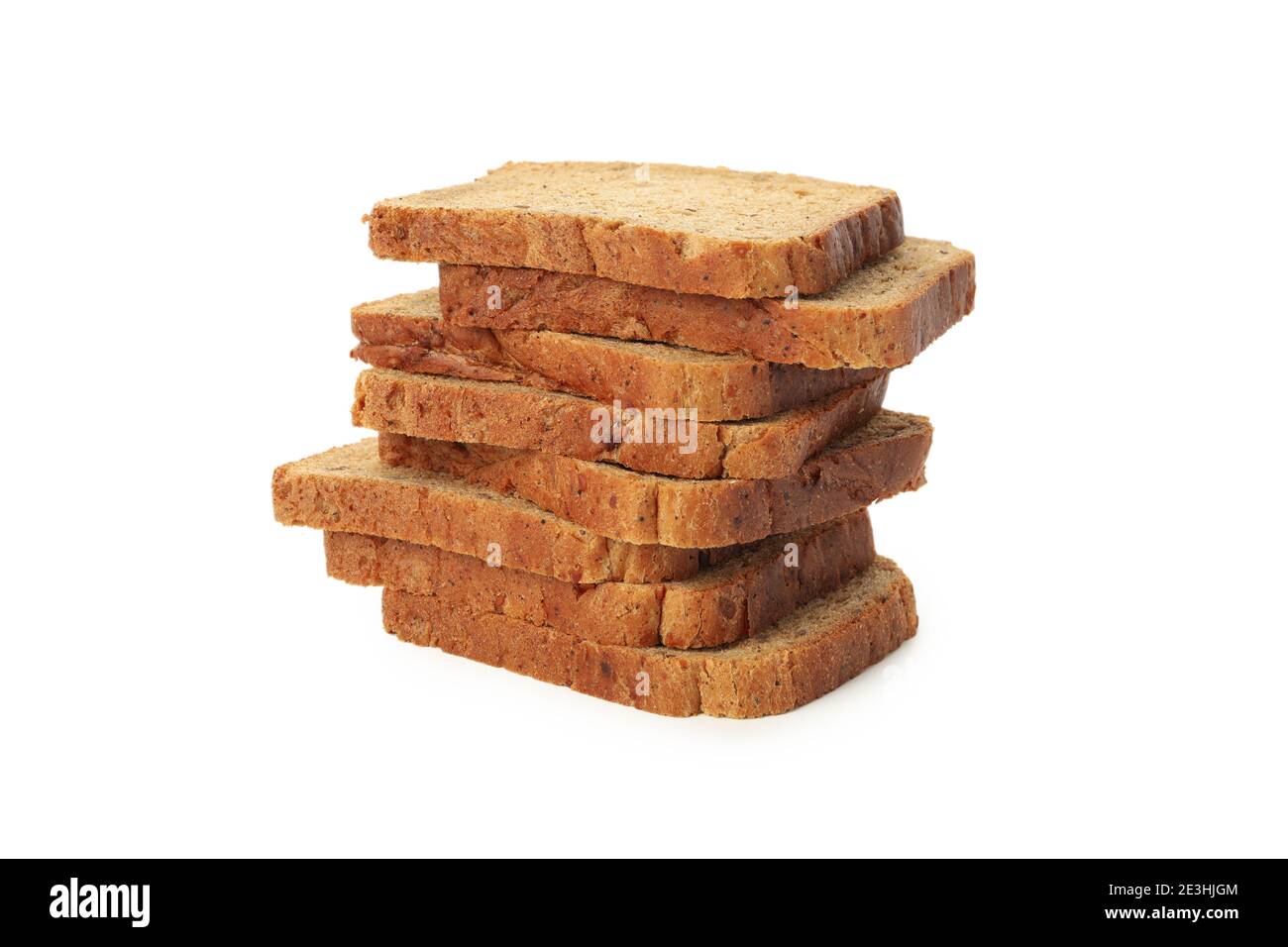 Fresh bread slices isolated on white background Stock Photo - Alamy