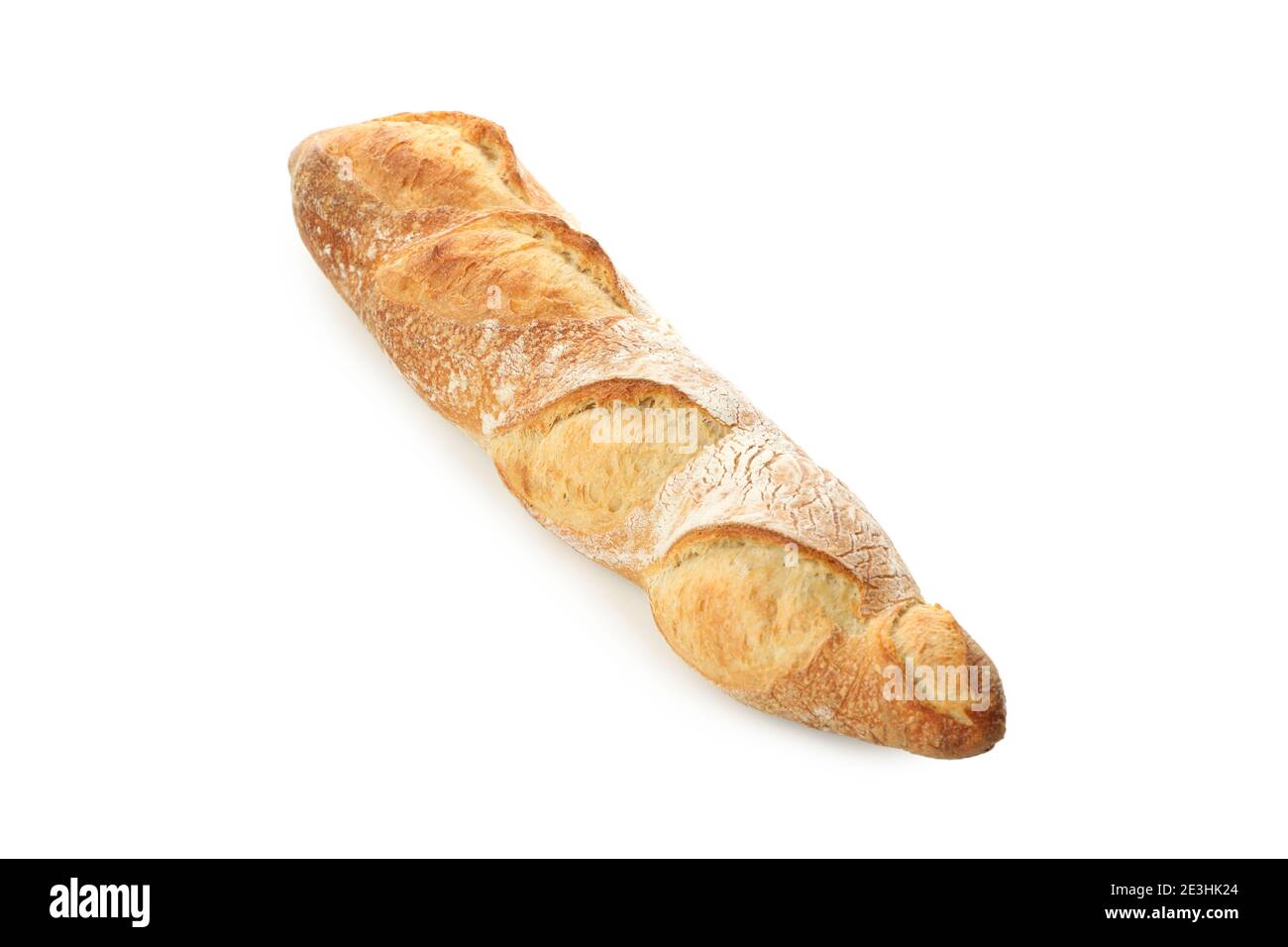 Fresh baked baguette isolated on white background Stock Photo - Alamy