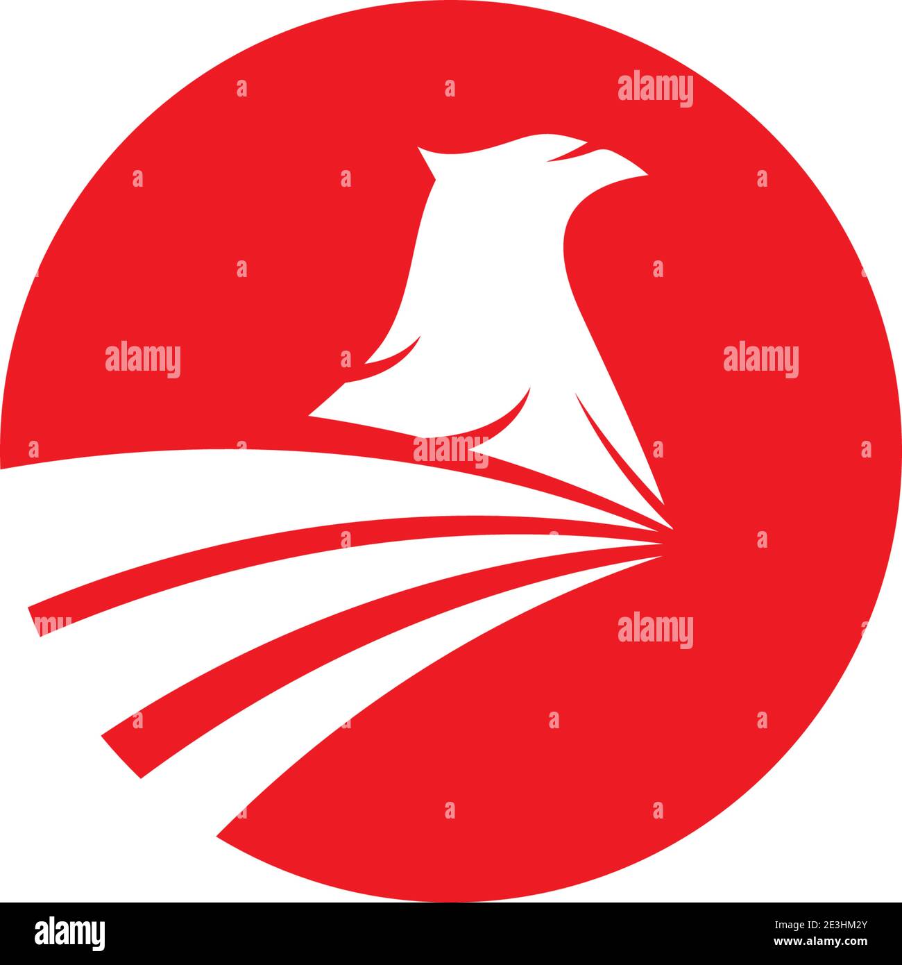 Falcon eagle birdWave Logo Template vector symbol nature Stock Vector