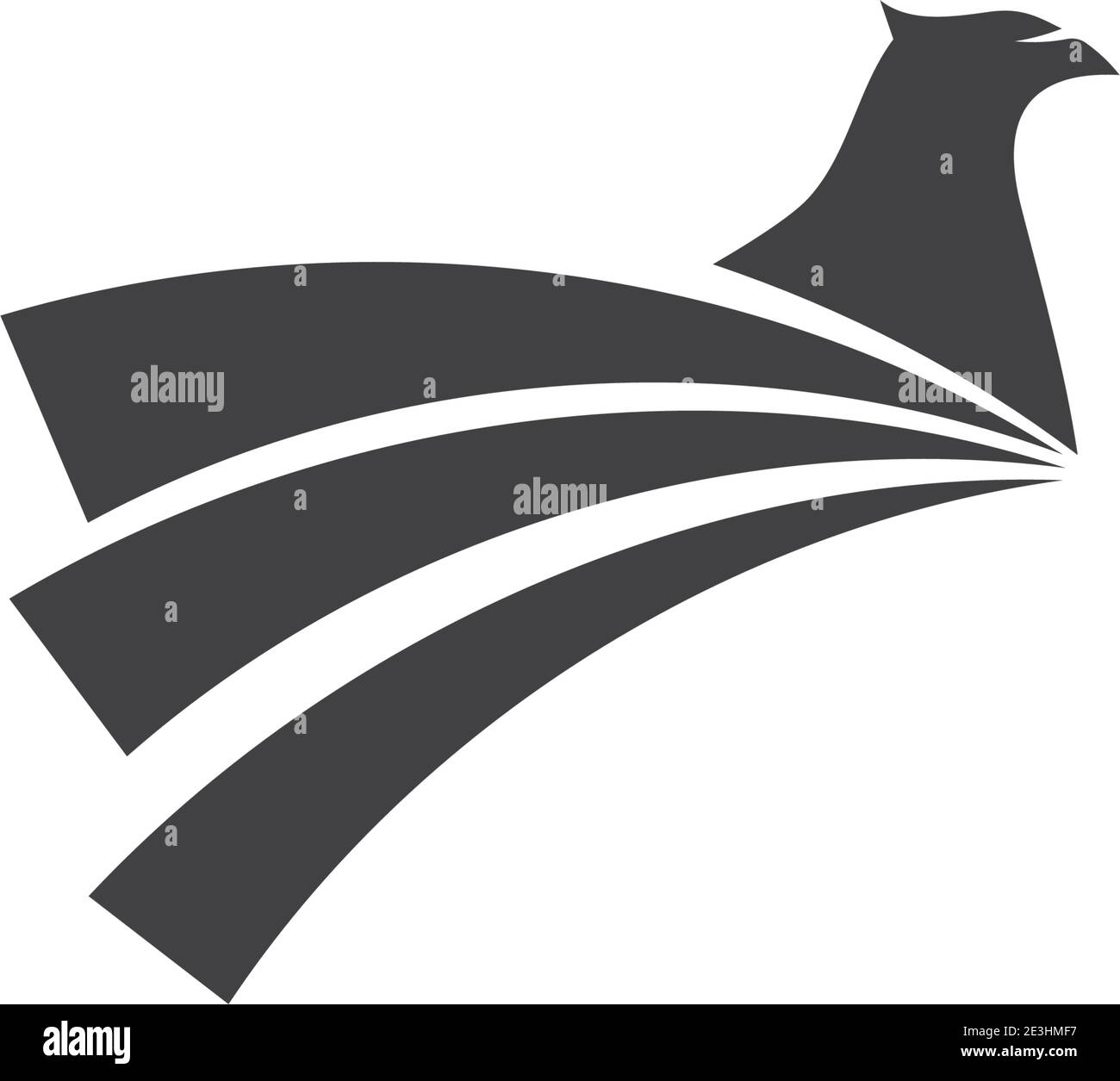 Falcon eagle birdWave Logo Template vector symbol nature Stock Vector