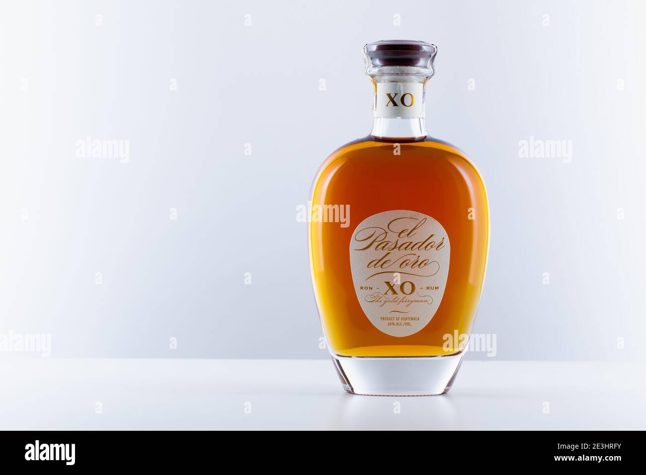 Prague,Czech Republic 10 January,2021 Bottle of El Pasador de Oro