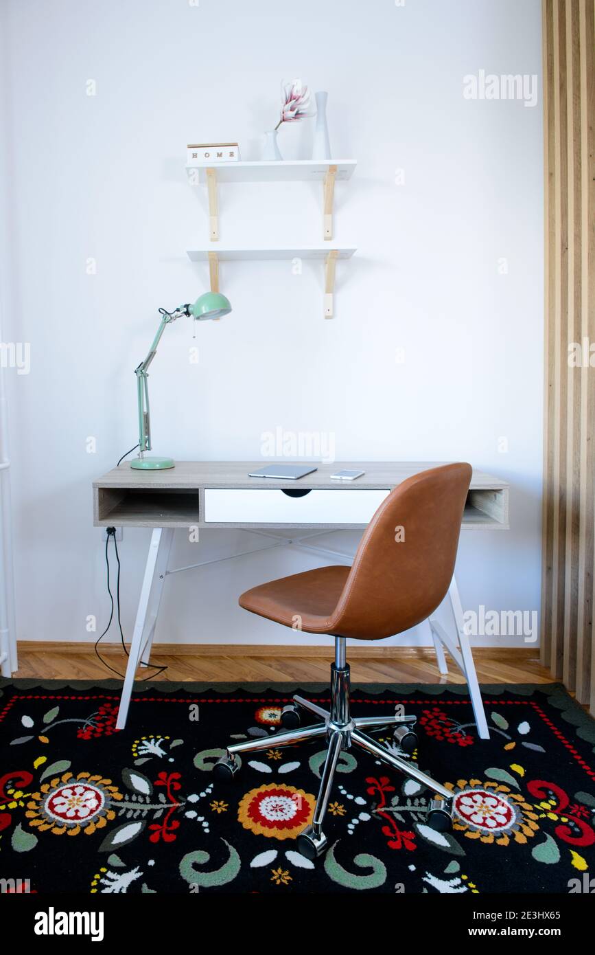 Small and renovated workspace Stock Photo