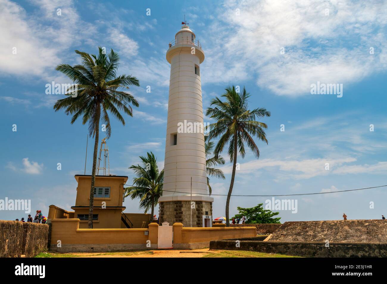 The Galle Lighthouse (also known as Pointe de Galle Light) is an onshore Lighthouse in Galle, Sri Lanka. It is operated and maintained by the Sri Lank Stock Photo