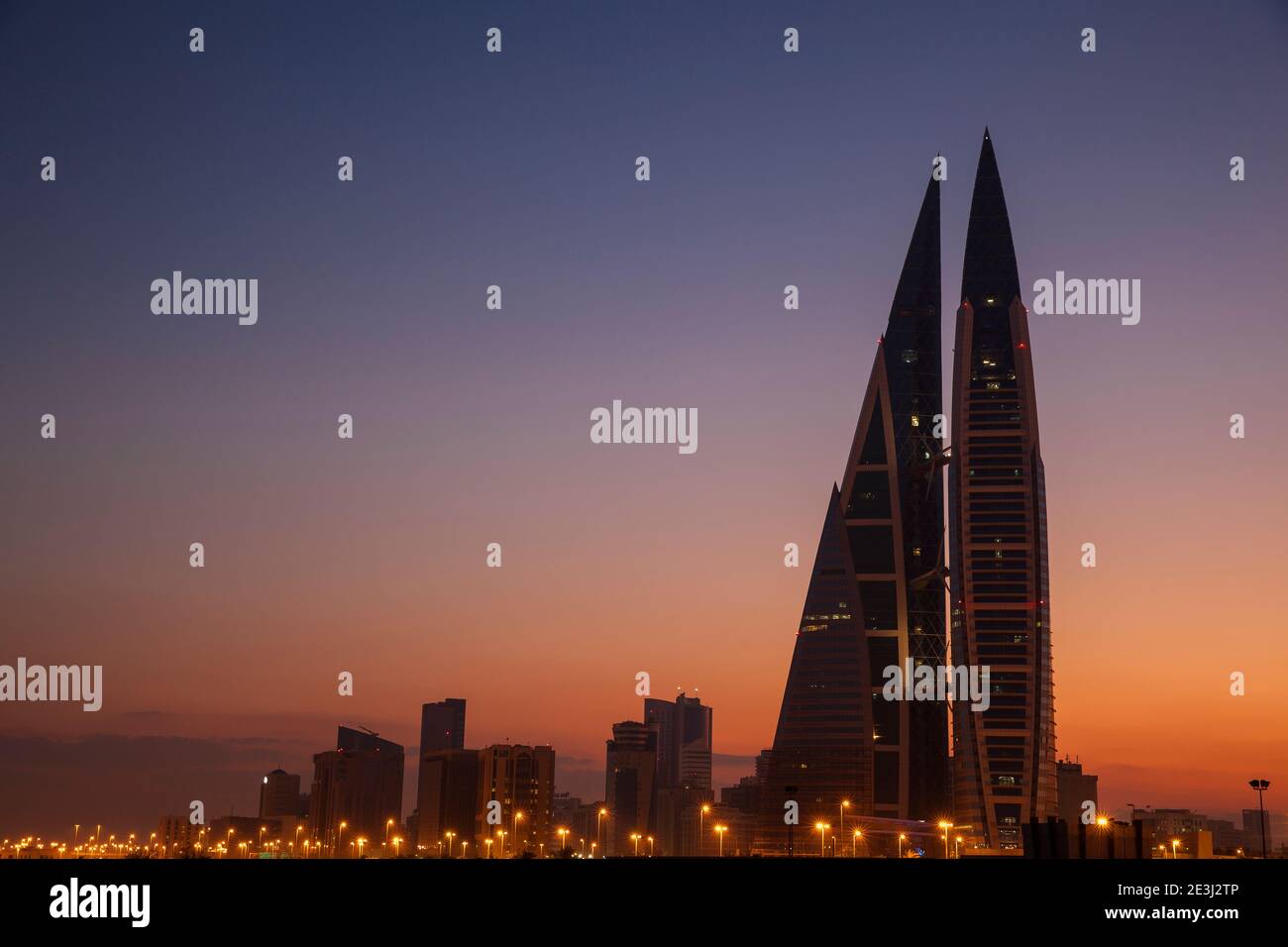 Bahrain, Manama, View of Bahrain World Trade Center Stock Photo Alamy