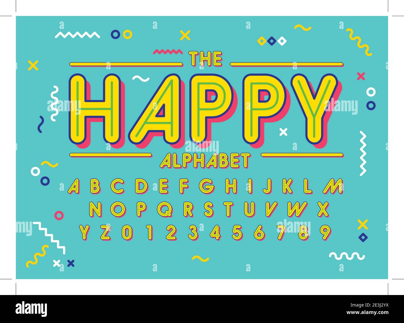 Vector of stylized alphabet and font Stock Vector Image & Art - Alamy