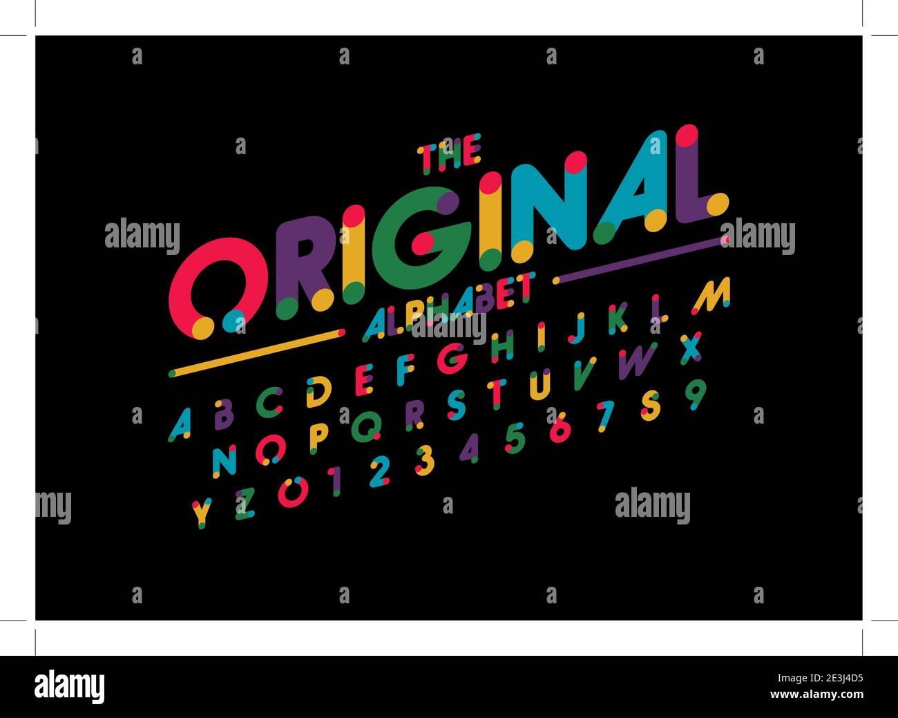 Vector of stylized alphabet and font Stock Vector