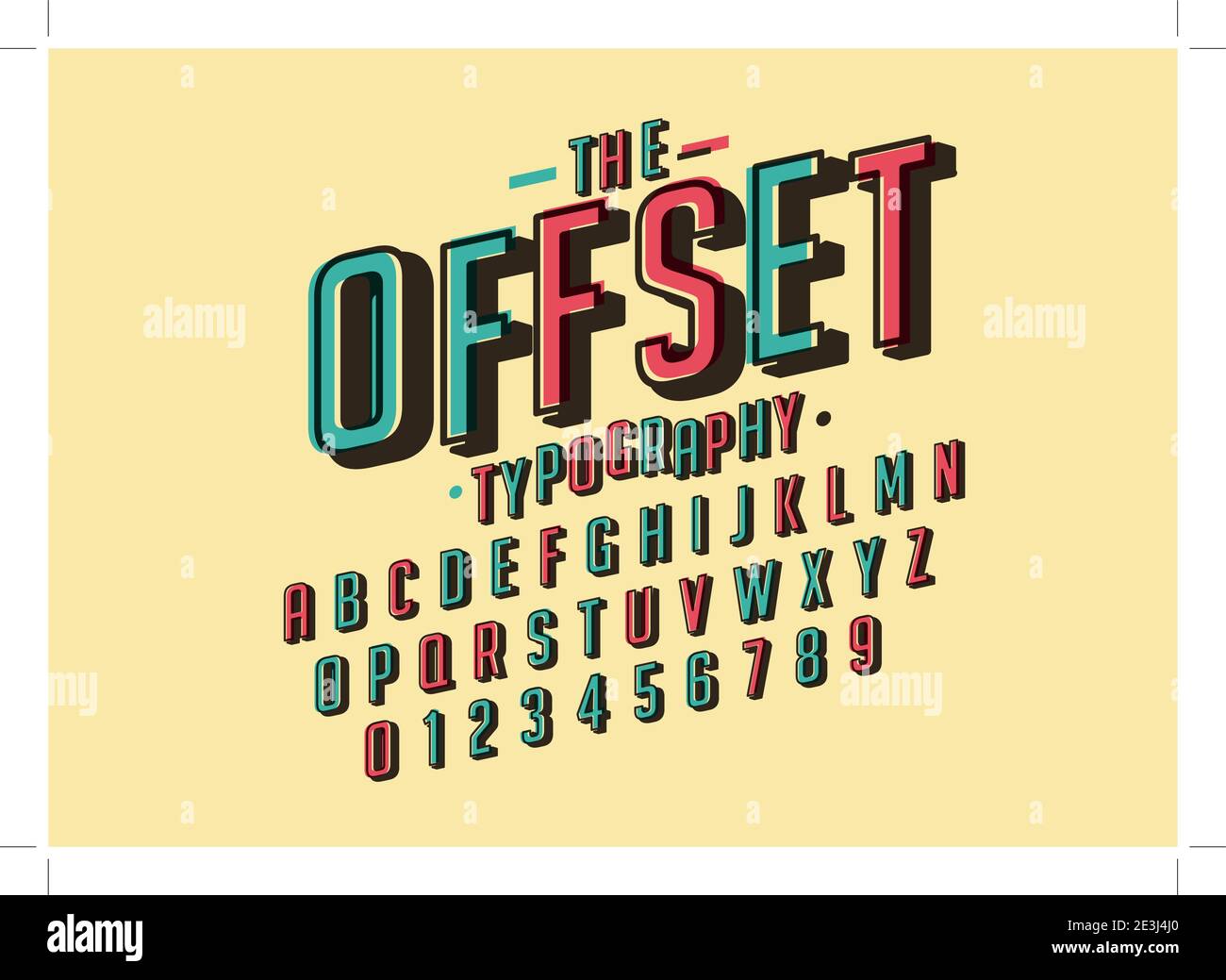 Vector of stylized alphabet and font Stock Vector