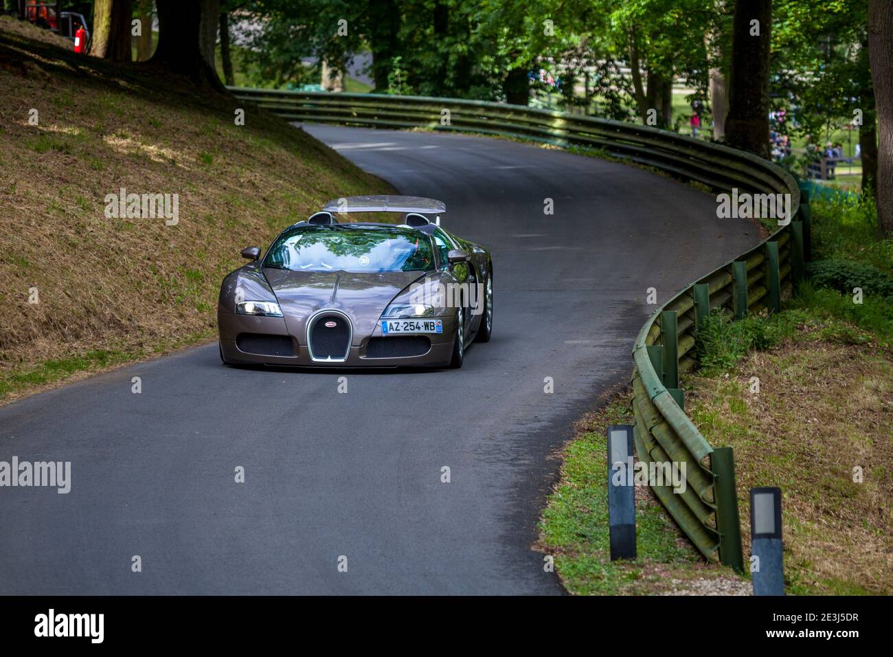 A Bugatti Veyron on the track at Prescott Hill, Gloucestershire, England Stock Photo