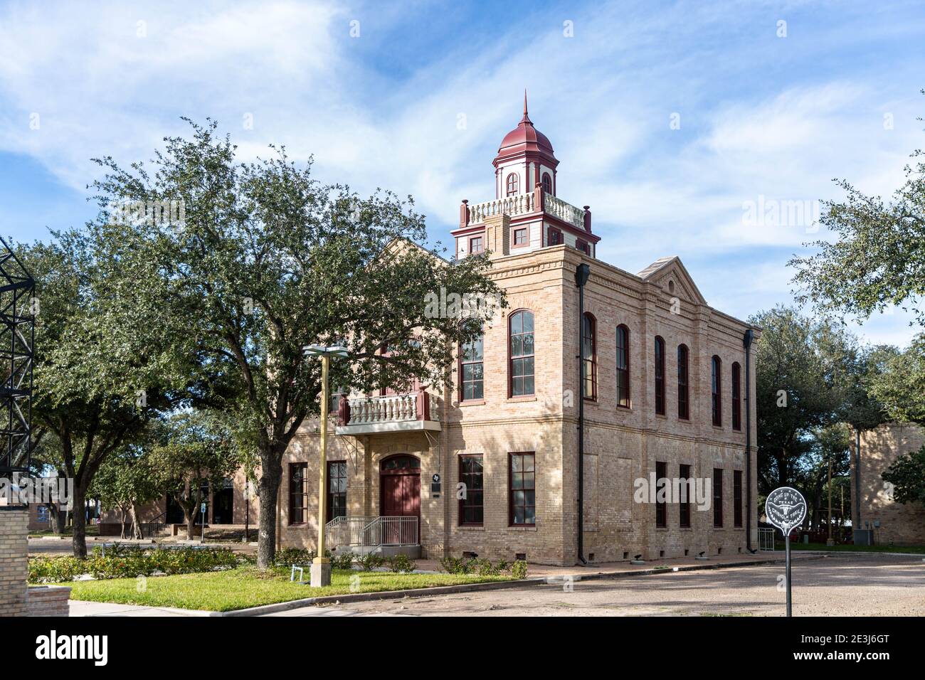 The historic 1886 Hidalgo County Courthouse in Hidalgo, Texas. Stock Photo
