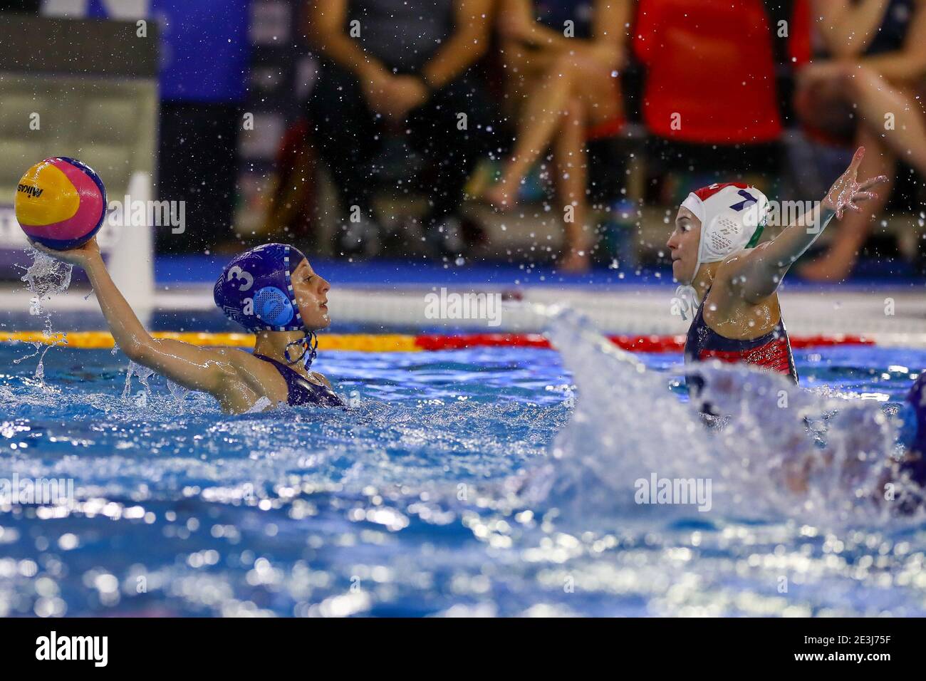 TRIESTE, ITALY - JANUARY 19: Tahel Levi of Israel, Anna Illes of Hungary  during the match between Hungary and Israel at Women's Water Polo Olympic  Gam Stock Photo - Alamy