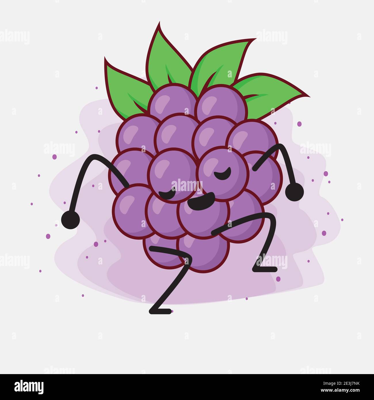 An Illustration of Boysenberry Cute Vector Character Stock Vector Image
