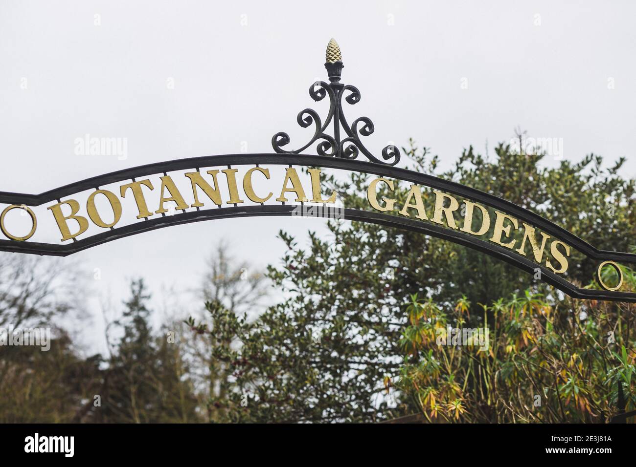 Entrance to the Botanical Gardens inside Royal Victoria Park in the ...
