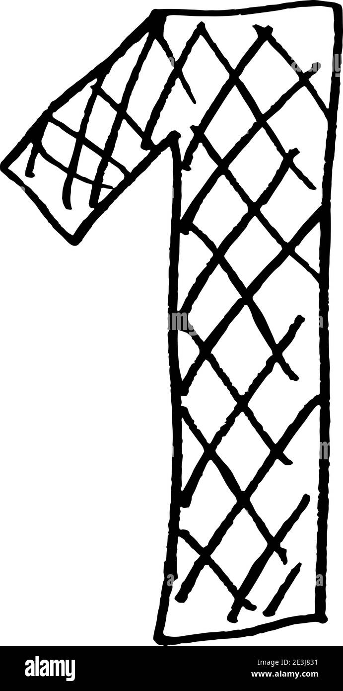 how to draw number 1