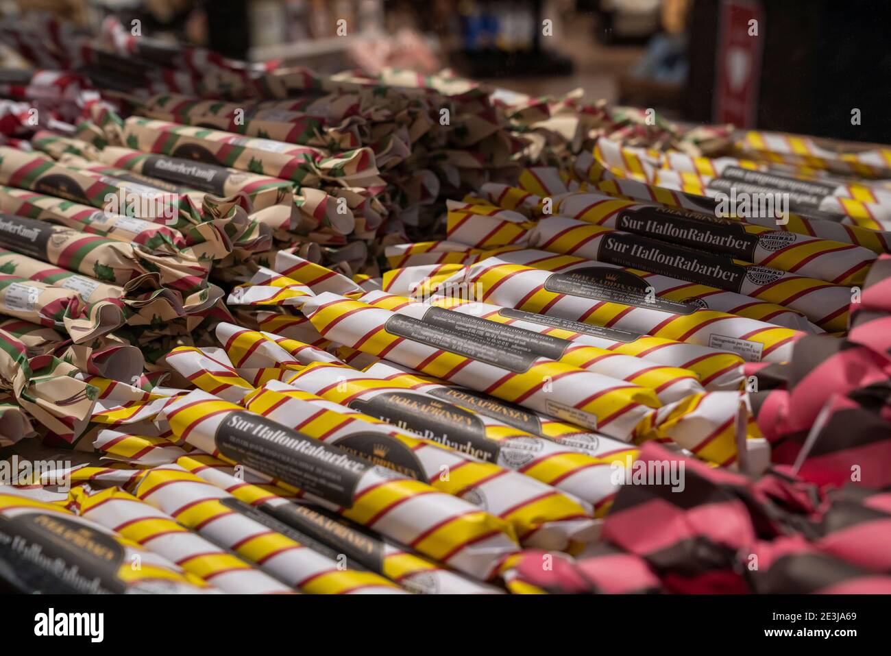 Polkagris production hi-res stock photography and images - Alamy
