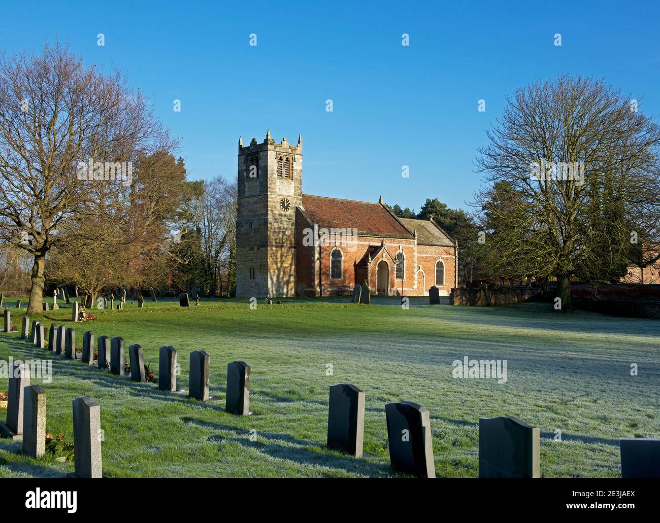 St Helen's Church in the village of Thorganby, North Yorkshire, England UK Stock Photo