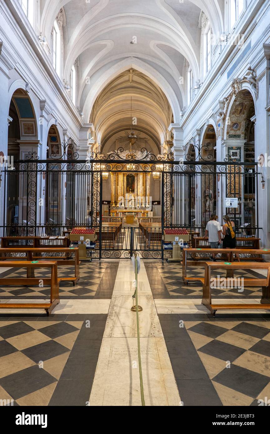 Trinita dei Monti church interior in city of Rome, Italy Stock Photo ...