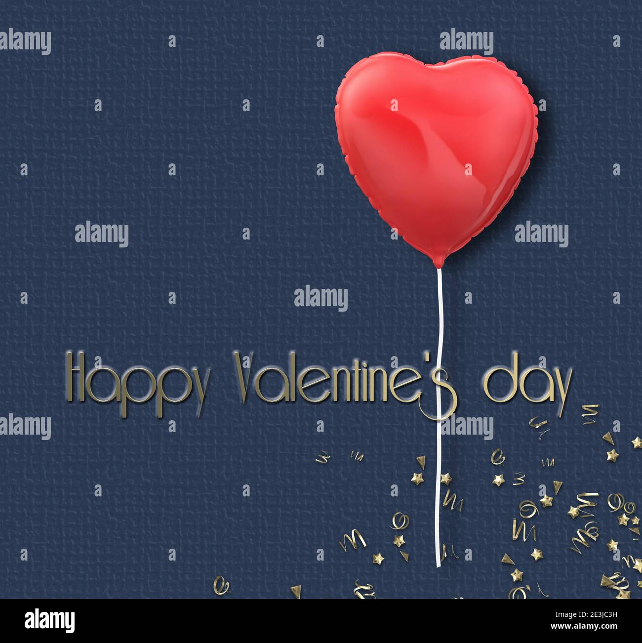 Valentines day background with Heart Shaped red Balloon. text Happy ...