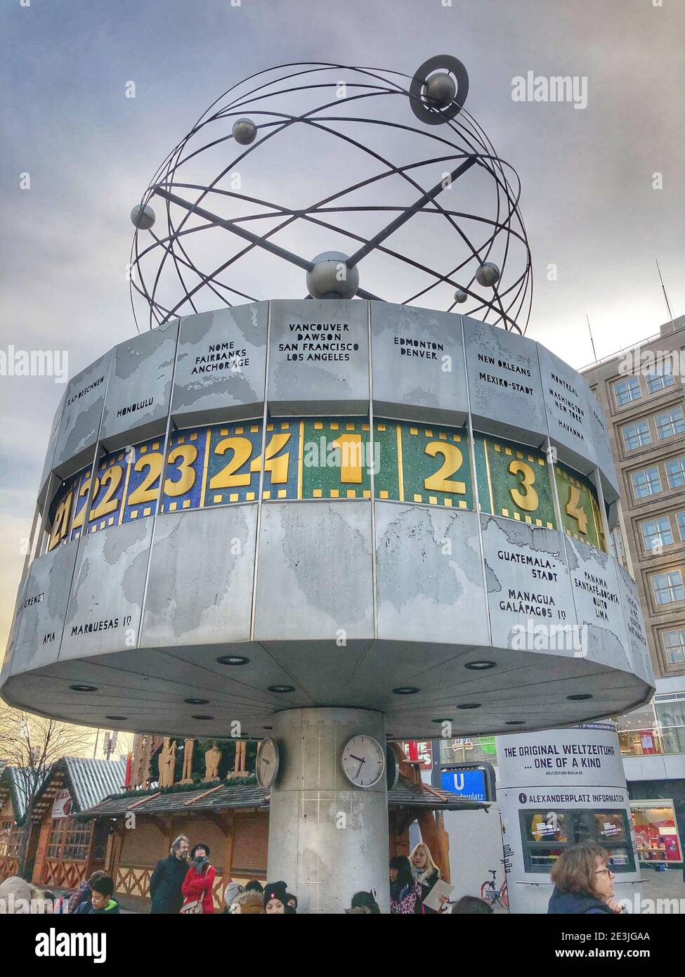 World clock at Alexanderplatz, Berlin, Germany Stock Photo Alamy