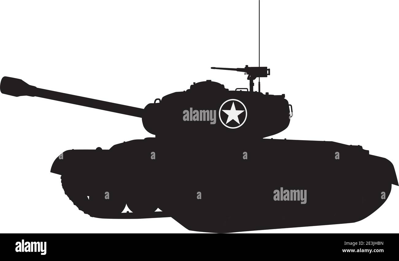 Tank vector silhouette Stock Vector