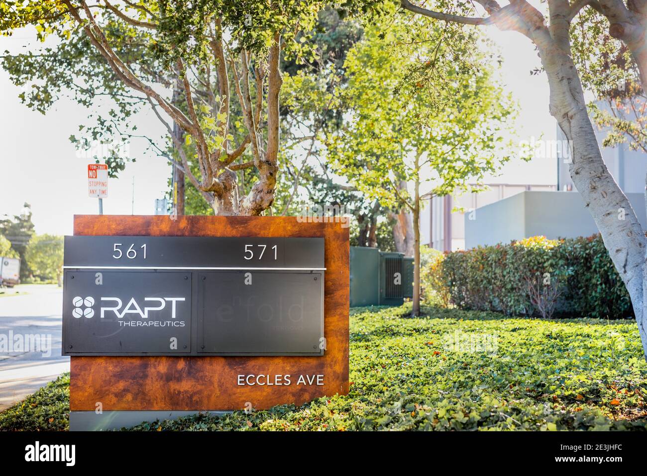 Sep 21, 2020 South San Francisco / CA / USA - RAPT headquarters in Silicon Valley; RAPT Therapeutics, Inc. is a clinical-stage immunology-based biopha Stock Photo