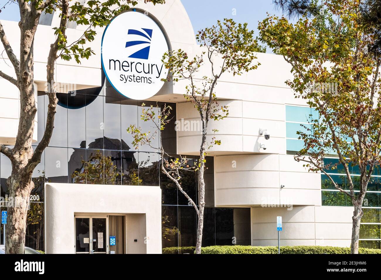 Sep 17, 2020 Fremont / CA / USA - Mercury Systems headquarters in Silicon Valley; Mercury Systems, Inc. is an American multinational aerospace and def Stock Photo