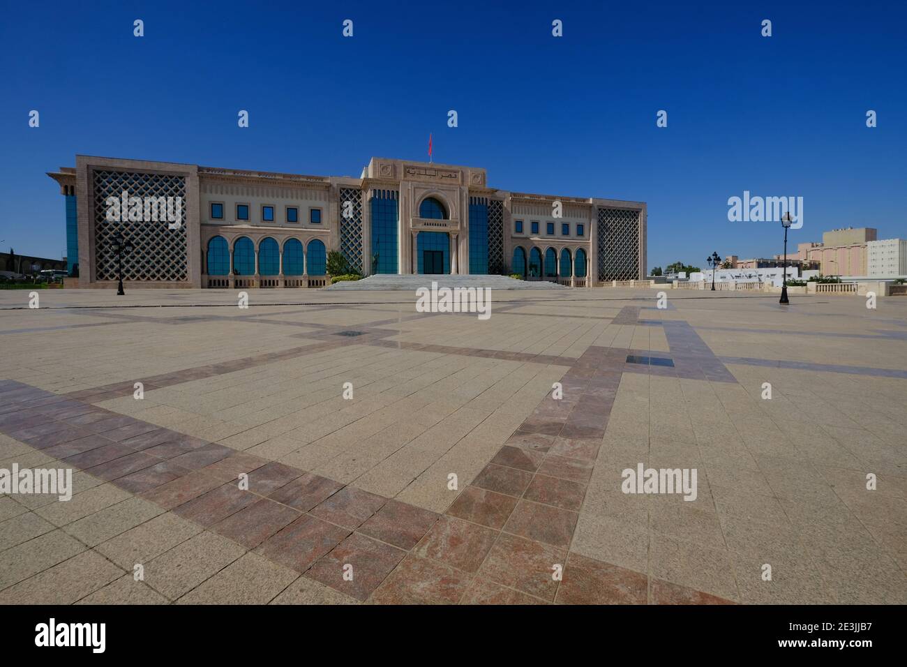Facade of the city hall building in Tunis, Tunisia. Stock Photo