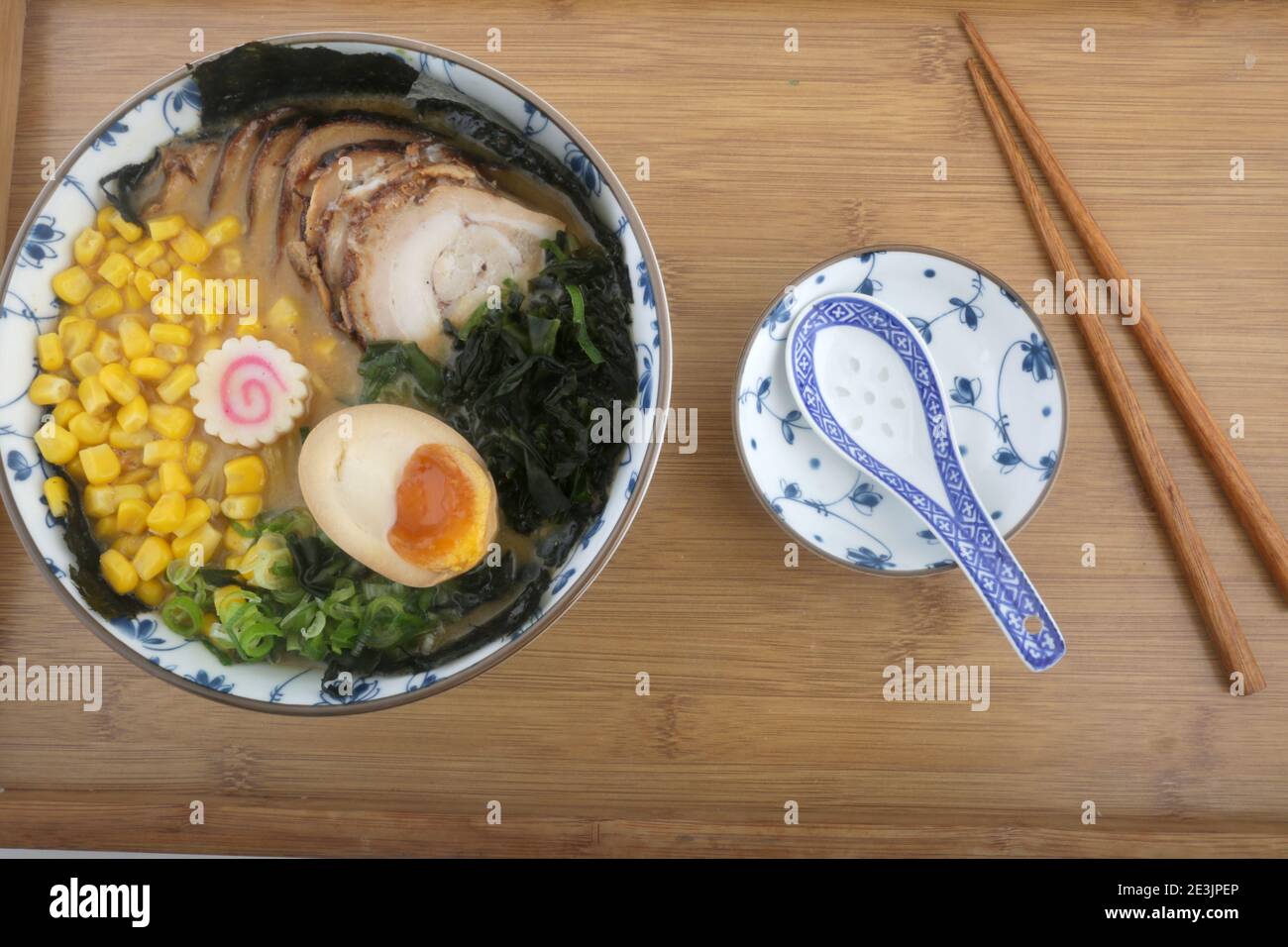typical japan soup known as ramen Stock Photo