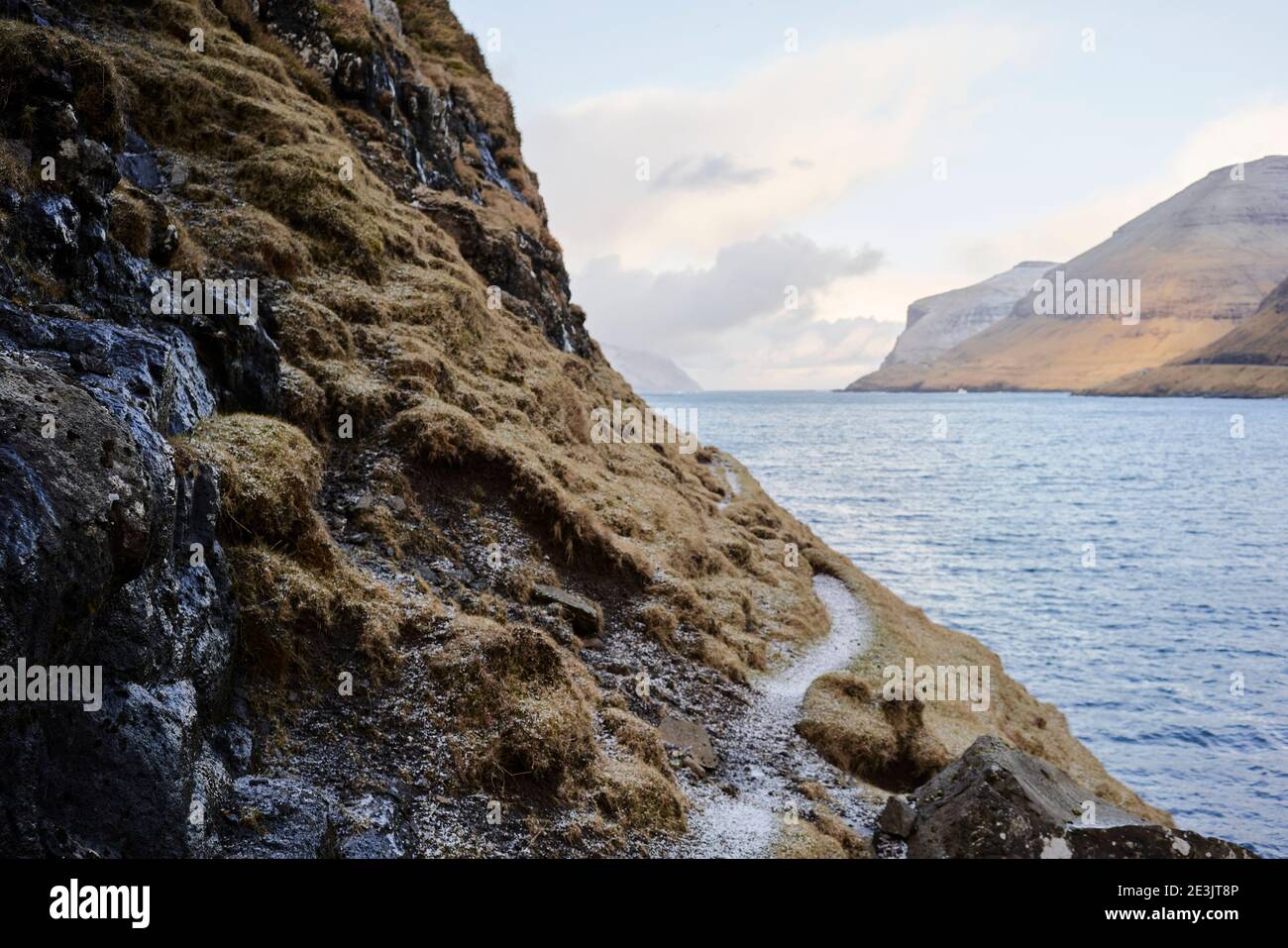 HIke in the Faroe Islands Stock Photo