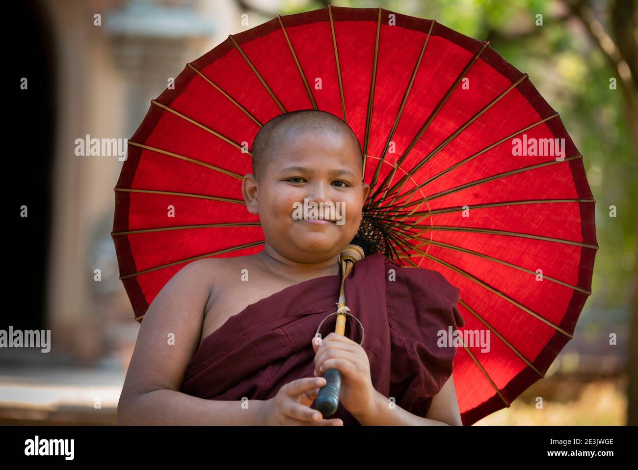 Monk umbrella hi-res stock photography and images - Alamy
