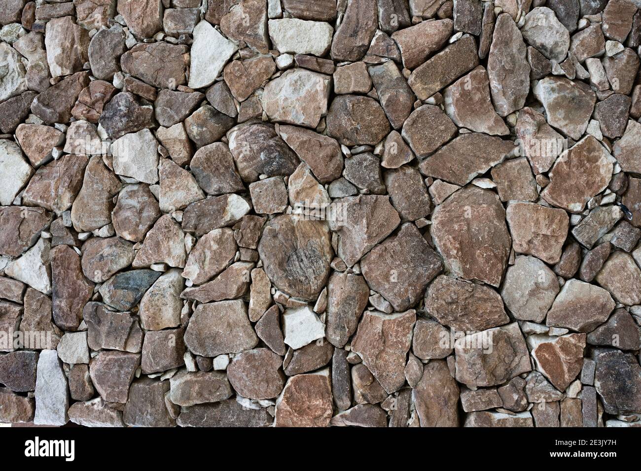 Brown, grey and White stone wall background Stock Photo