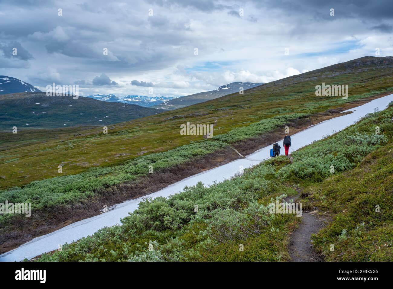 Padjelanta National Park, Beautiful Mountain Scenery and Hiking Trails Stock Photo