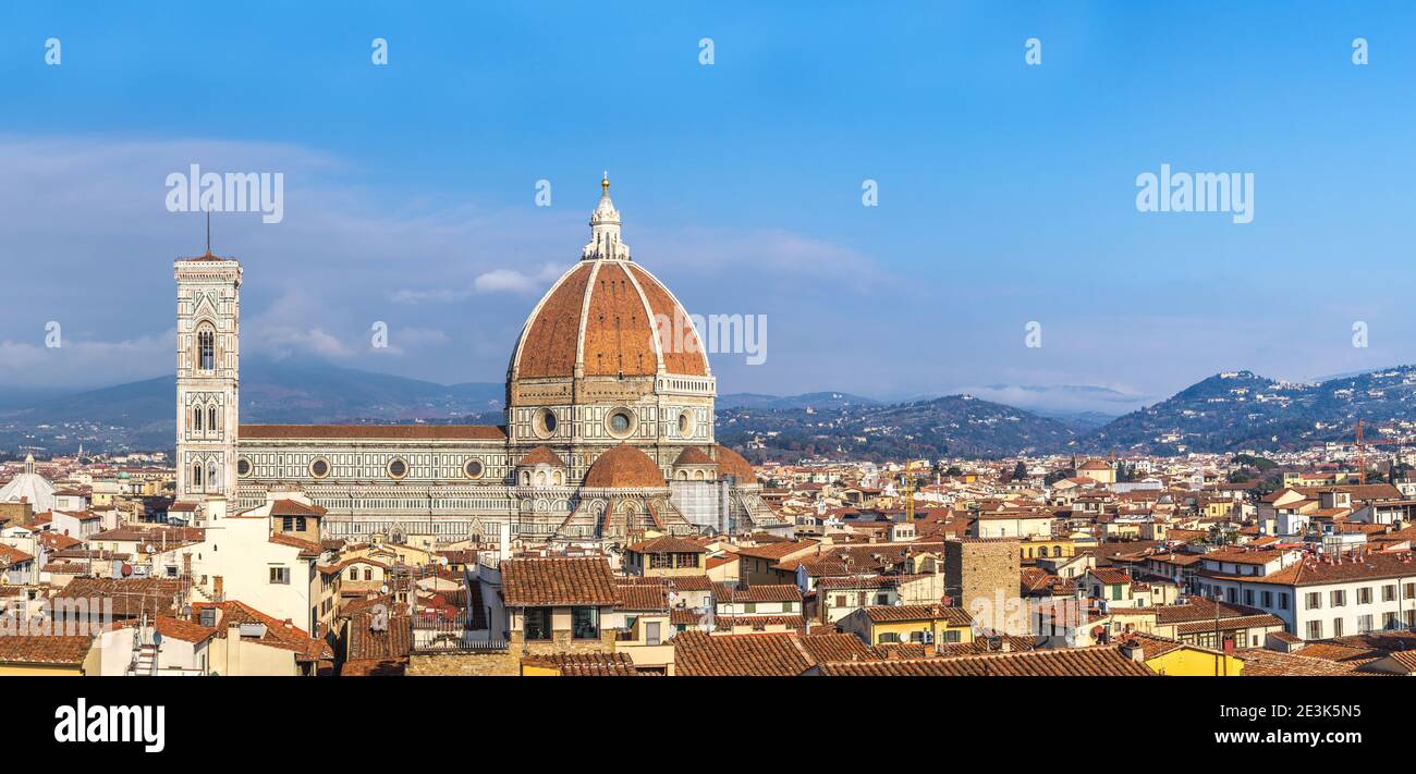 Rooftop view of medieval Duomo cathedral in Florence Stock Photo - Alamy
