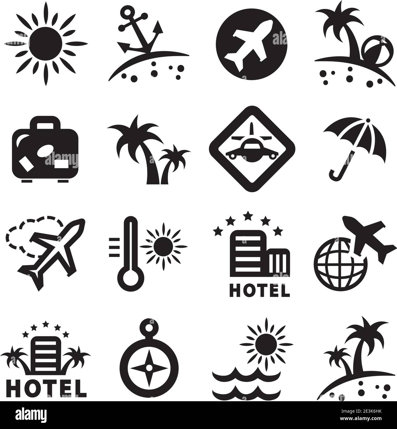 Elegant Travel Icons Set Created For Mobile, Web And Applications Stock ...