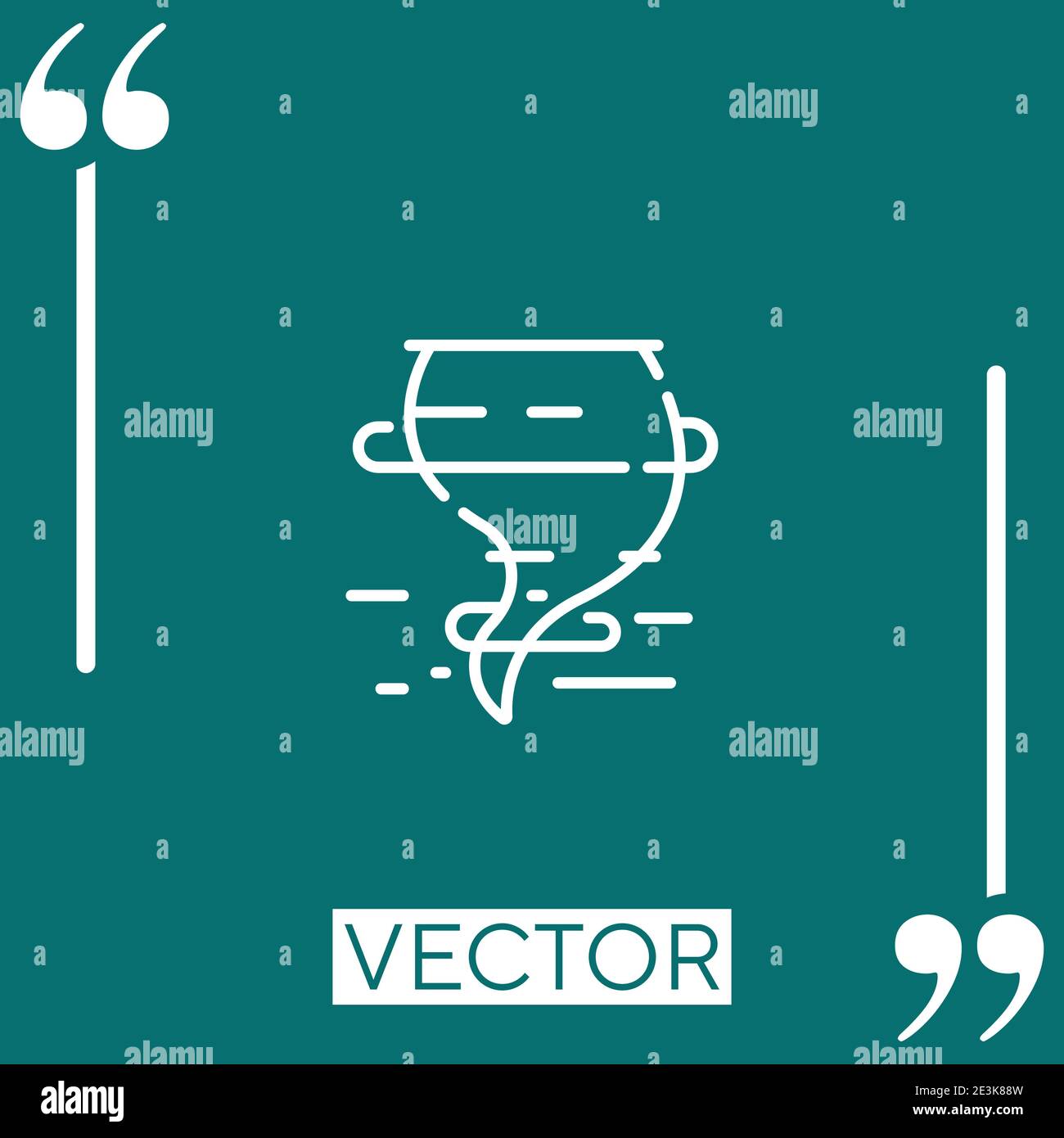 tornado vector icon Linear icon. Editable stroked line Stock Vector