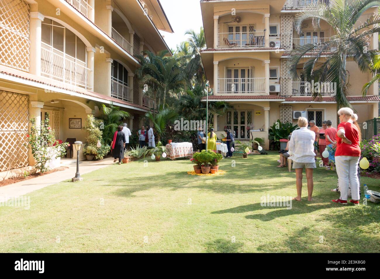 Republic day at Villa Vera Arpora Goa Stock Photo Alamy