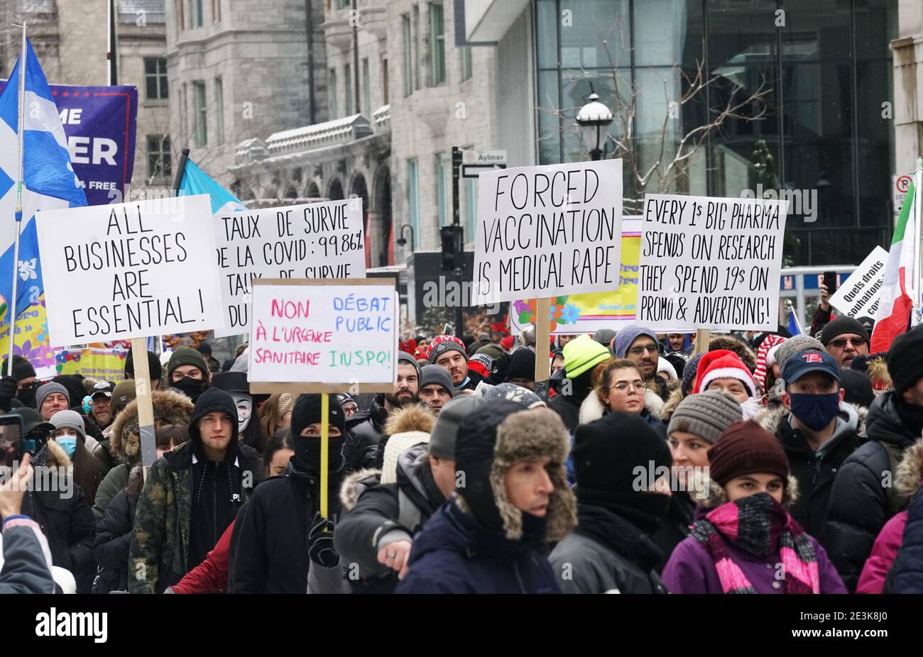 Montreal protest covid hi-res stock photography and images - Alamy