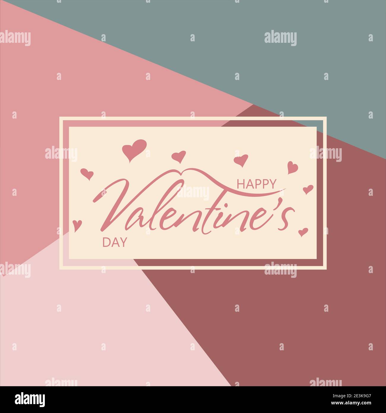 Happy Valentines Day typography poster with handwritten calligraphy ...