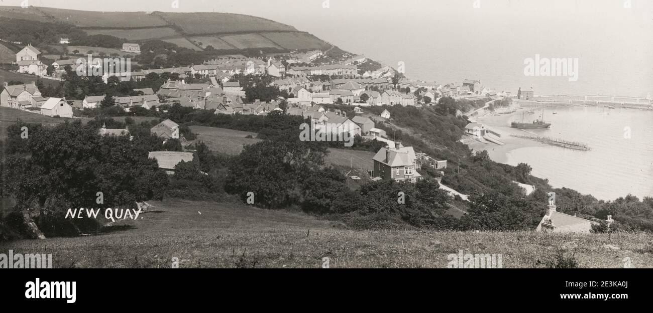 19th century vintage photograph: Newquay, Cornwall. Stock Photo