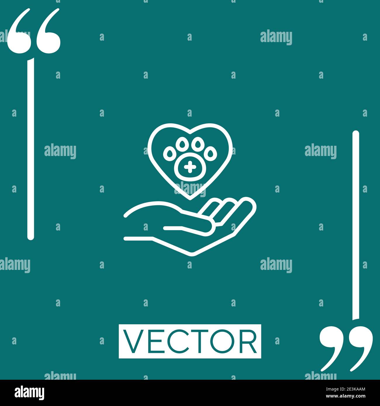care vector icon Linear icon. Editable stroke line Stock Vector