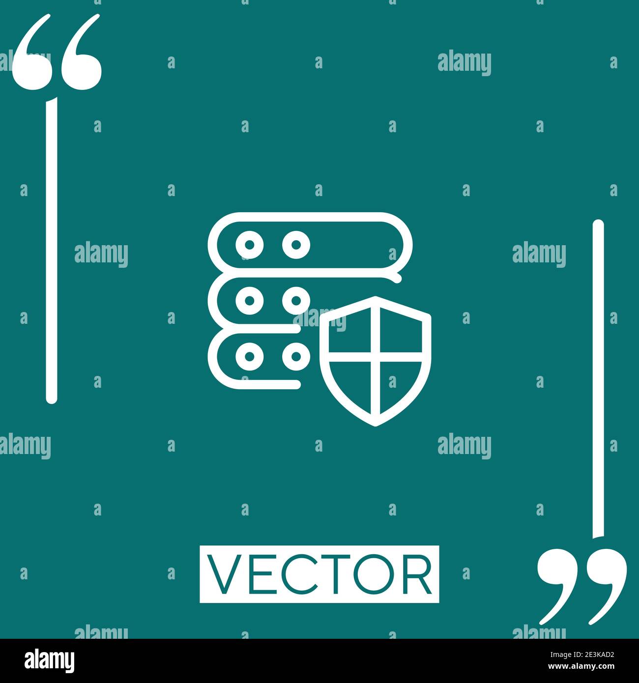 protection Linear icon. Editable stroke line Stock Vector